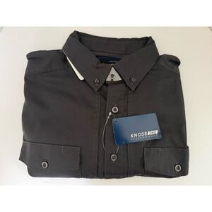 New Knoss 360 Perfomance Stain Repel Long Sleeve Work Shirt XL Carbon 301231